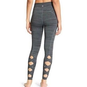 Athleta Chaturanga Criss Cross Gray Leggings XXS